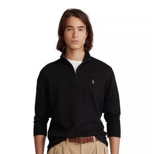 Polo Ralph Lauren black quarter zip estate rib